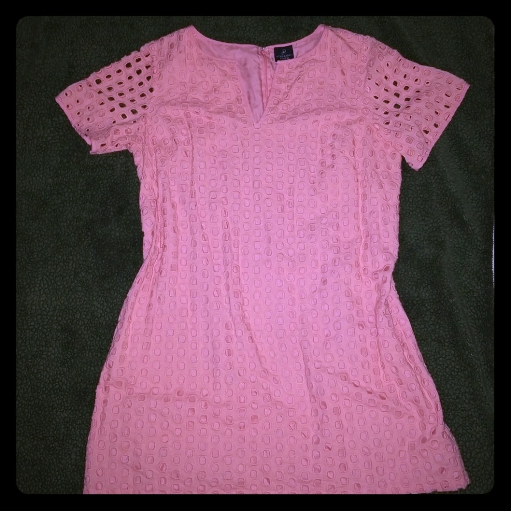Adrianna Papell eyelet designer dress